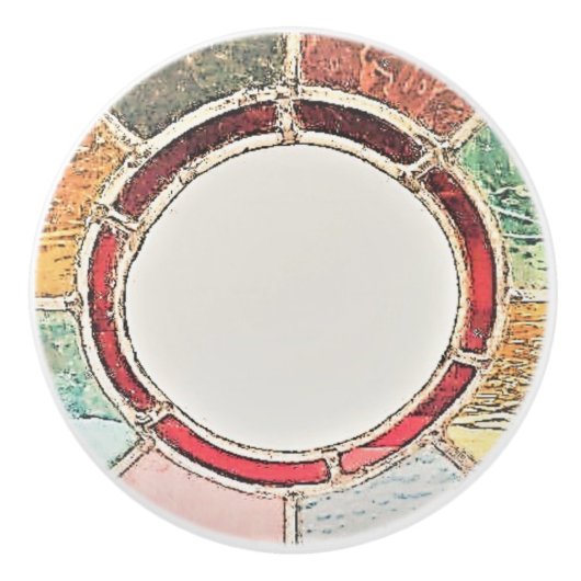 DEUR TREKT KERAMISCHE STIJL ONTWERP KERAMISCHE KNOP (Voorkant)