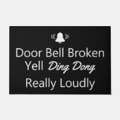 Deurdeur Bell Broken Doormat Deurmat (Voorkant)