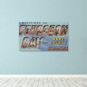 Deurdistrict - Grote letterscènes Canvas Afdruk (Insitu (Houten vloer))