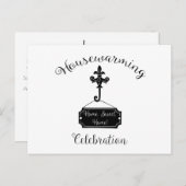 Deuren Plaque Home Sweet Home Housewarming Party | Uitnodiging Briefkaart (Voorkant / Achterkant)