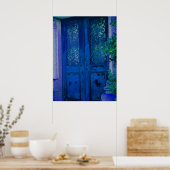 Deuren van blauw poster (Keuken)