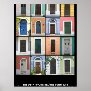 Deuren van het oude San Juan-Poster Poster