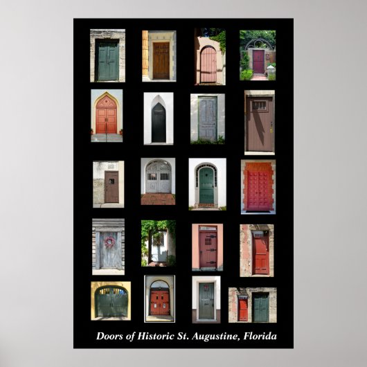 Deuren van Historic St. Augustine, Florida Poster (Voorkant)