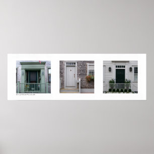 Deuren van Nantucket, Massachusetts Triptych Poster