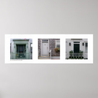 Deuren van Nantucket, Massachusetts Triptych Poster