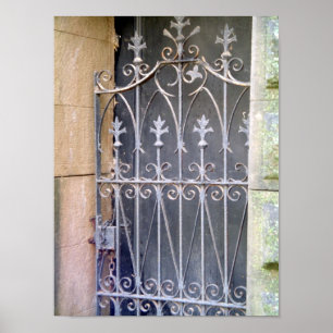 Deuren voor begraafplaatsen — Fleur de Lis Wood Poster