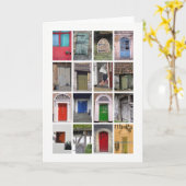 Deuren wenskaart kaart (Gele Bloem)