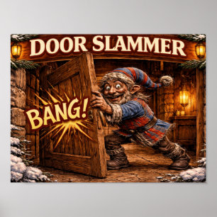 Deurenslammer IJslandse Yule Lad Poster