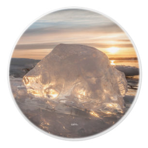 Deurgreep, visvormige ijsfoto keramische knop