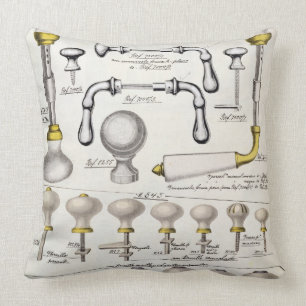 Deurhandgrepen uit een handelscatalogus van huisho kussen