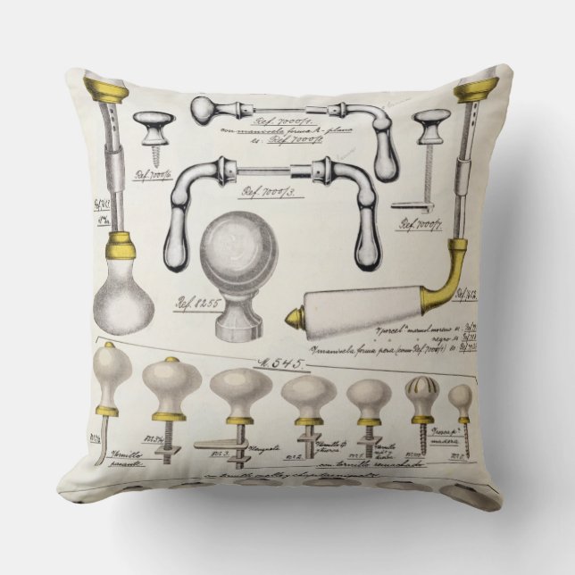 Deurhandgrepen uit een handelscatalogus van huisho kussen (Voorkant)