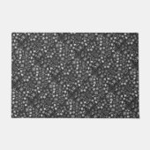 Deurklep Verry kerstsymbolen Zwart wit Deurmat (Voorkant)