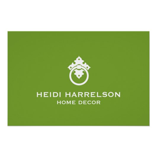  deurklopper Groen/Wit Logo Download Perfect Poster (Voorkant)