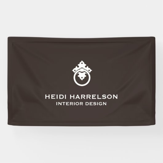  deurklopper Logo Brown Spandoek (Horizontaal)