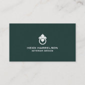  deurklopper Logo Donkergroene Realtor Visitekaartje (Voorkant)