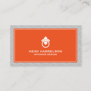  deurklopper Logo grijs/Oranje rand Visitekaartje