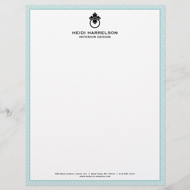  deurklopper Logo Mint/zwarte rand Briefhoofd (Voorkant)