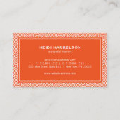  deurklopper Logo Oranje rand Visitekaartje (Achterkant)