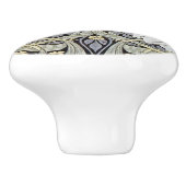 Deurknoppen - Floral Arts and Crafts Periode Keramische Knop (Zijkant)