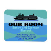 Deurmagneet Cruise Ship Room ID en Memento Custom Magneet (Horizontaal)