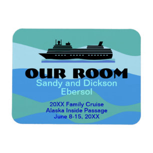 Deurmagneet Cruise Ship Room ID en Memento Custom Magneet