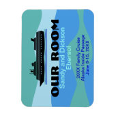 Deurmagneet Cruise Ship Room ID en Memento Custom Magneet (Verticaal)