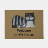 Deurmat - gestript kleed in mijn huis (Voorkant)