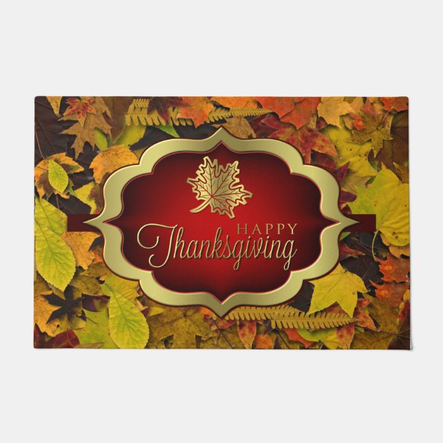Deurmat - Herfst Happy Thanksgiving (Voorkant)