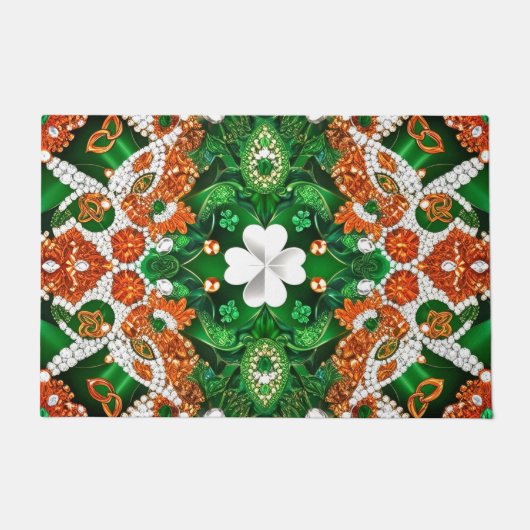 Deurmat met Iers Kleuren ontwerp (Voorkant)