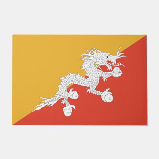 Deurmat met vlag van Bhutan (Voorkant)