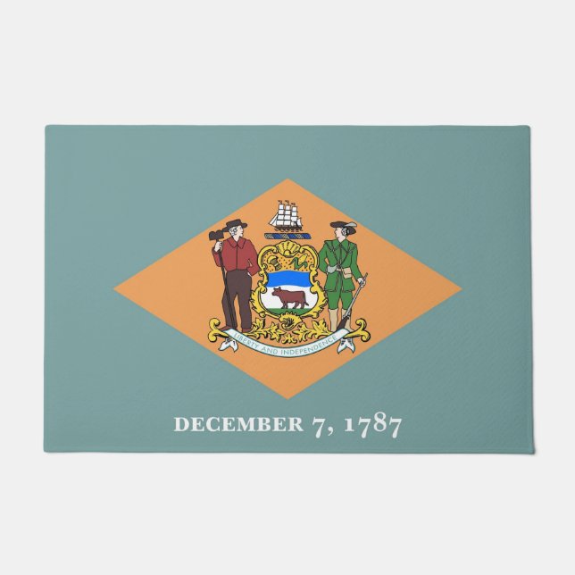 Deurmat met vlag van Delaware State, Verenigde Sta (Voorkant)