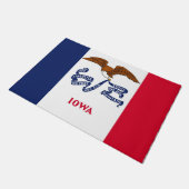 Deurmat met vlag van Iowa State, Verenigde Staten (Schuin)