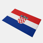 Deurmat met vlag van Kroatië (Schuin)