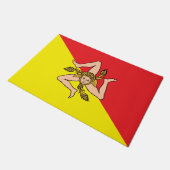 Deurmat met vlag van Sicilië (Schuin)
