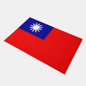 Deurmat met vlag van Taiwan (Schuin)