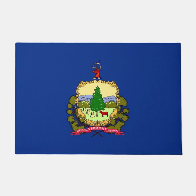 Deurmat met vlag van Vermont State, Verenigde Stat (Voorkant)