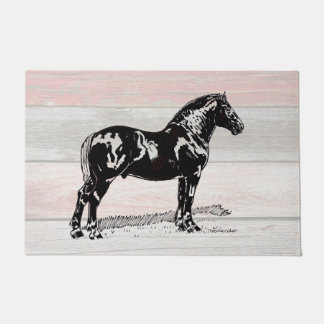 Deurmat voor trekpaarden