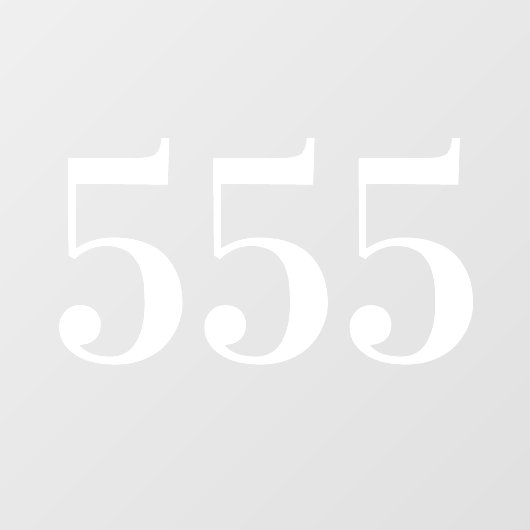 Deurnummer Raamsticker (Vel)