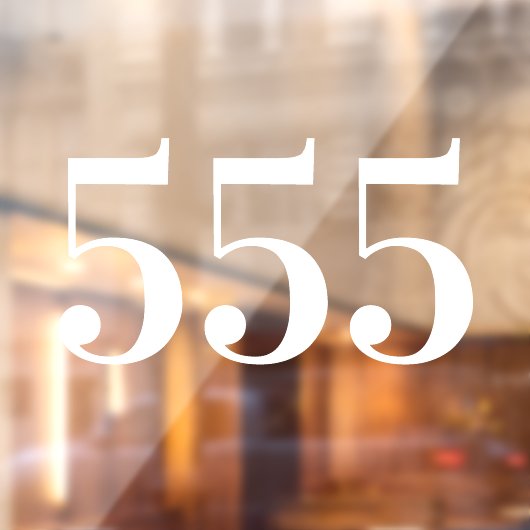 Deurnummer Raamsticker (Vel 2)