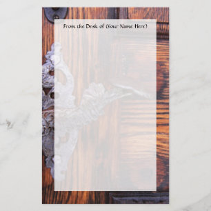  deuropenhandvat, oud hout — Estate Briefpapier