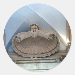 Deuropening van het museum van Capitoline Ronde Sticker