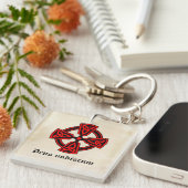 Deus Vobiscum Celtic Cross Sleutelhanger (Voorkant Rechts)