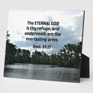 Deut. 33:27 De eeuwige God is je toevlucht... Fotoplaat