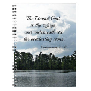 Deut. 33:27 De eeuwige God is uw toevlucht Notitieboek