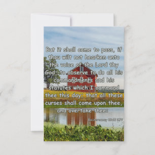 Deutéronome 28:15 Bible Verse Carte de voeux Pic