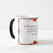 Deutéronome 31:8, 'N'ayez pas peur' Mug Florale (Devant gauche)
