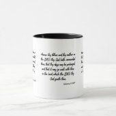 Deutéronome 5:16 KJV Bible Verse Mug à deux tons (Centre)