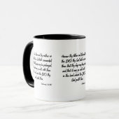 Deutéronome 5:16 KJV Bible Verse Mug à deux tons (Devant gauche)