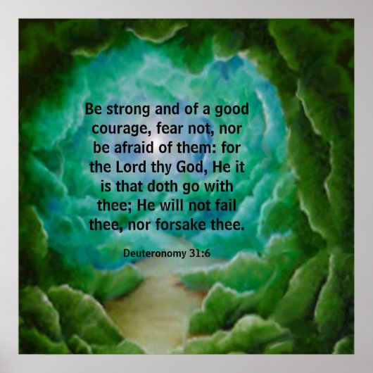 Deuteronomie 31:6 poster (Voorkant)
