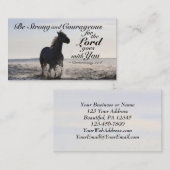 Deuteronomie 31:6 Wees sterk en moedig, paard Visitekaartje (Voorkant / Achterkant)